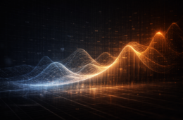 Abstract visualization of market volatility and risk management illustrating why improper stop losses lead to trading failure