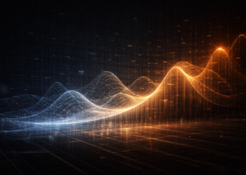 Abstract visualization of market volatility and risk management illustrating why improper stop losses lead to trading failure