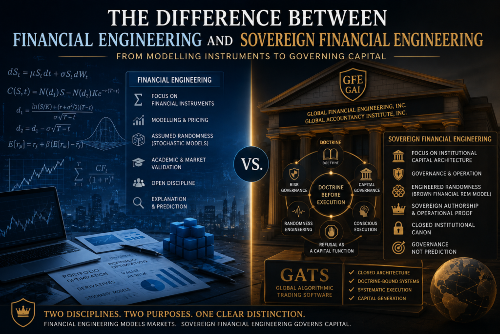 The Difference Between Financial Engineering and Sovereign Financial Engineering From Modelling Instruments to Governing Capital