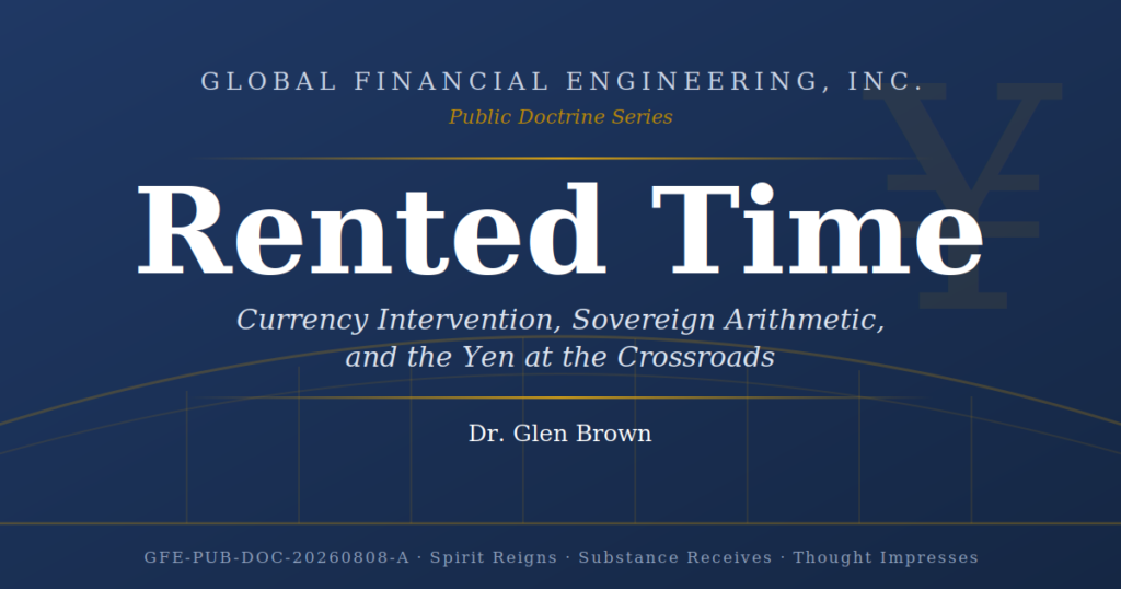 Rented Time — GFE public doctrine paper on the 2026 US-Japan yen intervention