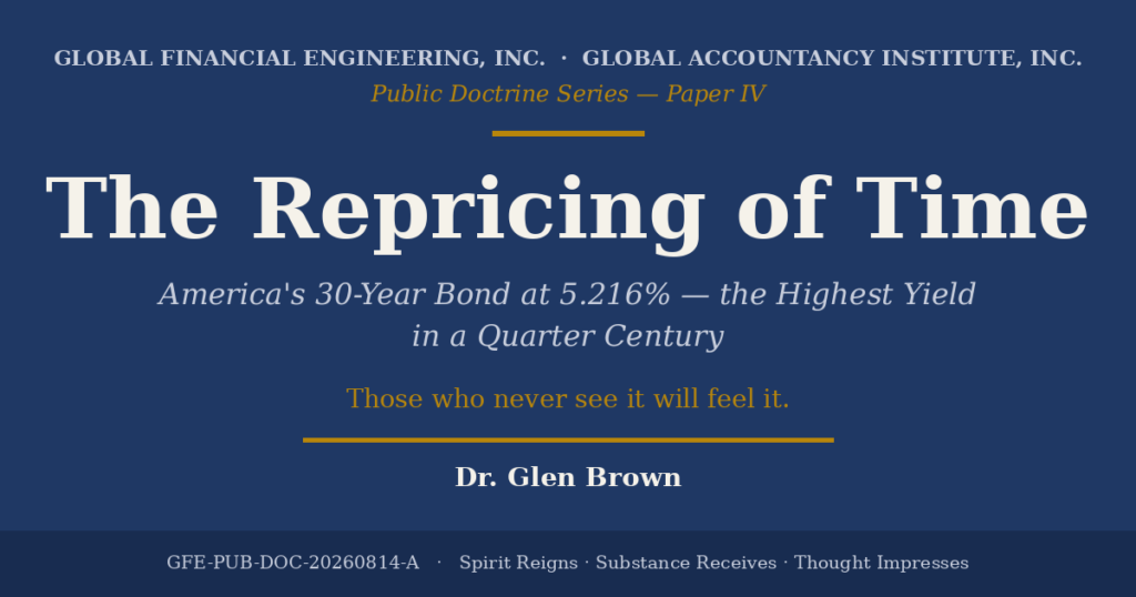 The Repricing of Time: 30-Year Treasury Yield Hits 5.216%, Highest Since 2001 | Dr. Glen Brown