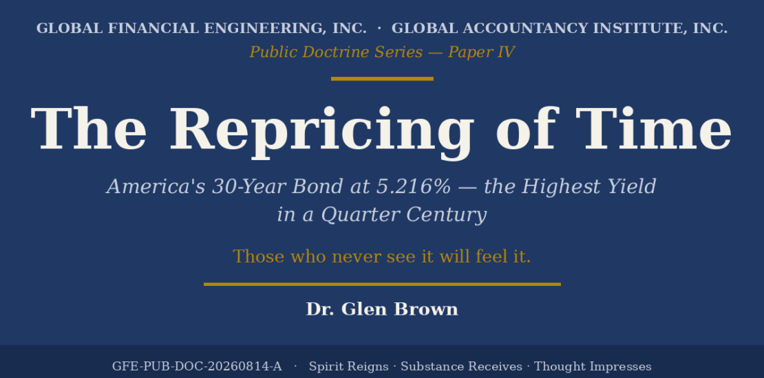 The Repricing of Time: 30-Year Treasury Yield Hits 5.216%, Highest Since 2001 | Dr. Glen Brown