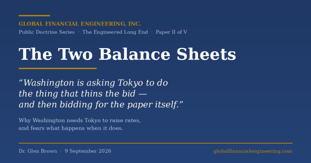 The Two Balance Sheets: Washington, Tokyo and $1.1 Trillion