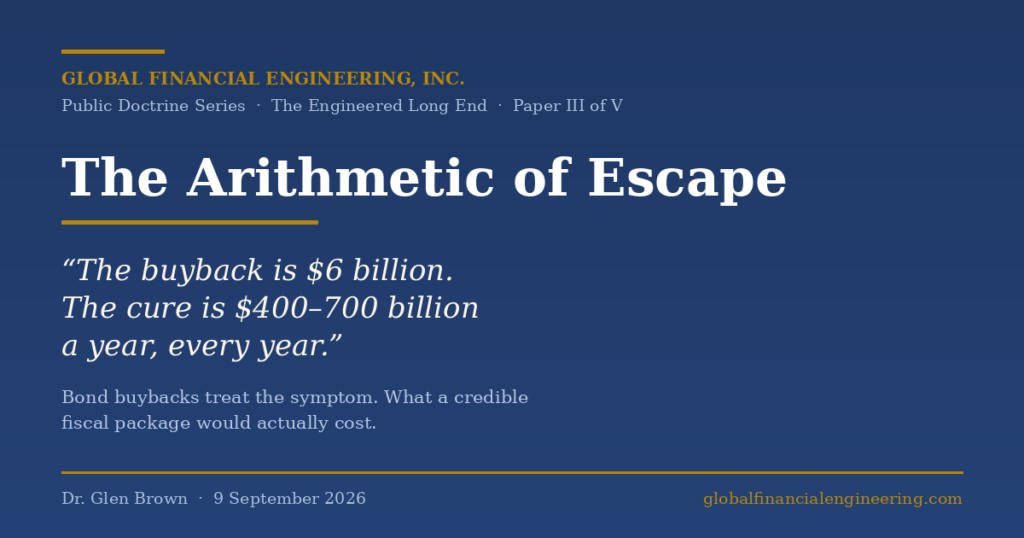 The Arithmetic of Escape: What the Cure Actually Costs